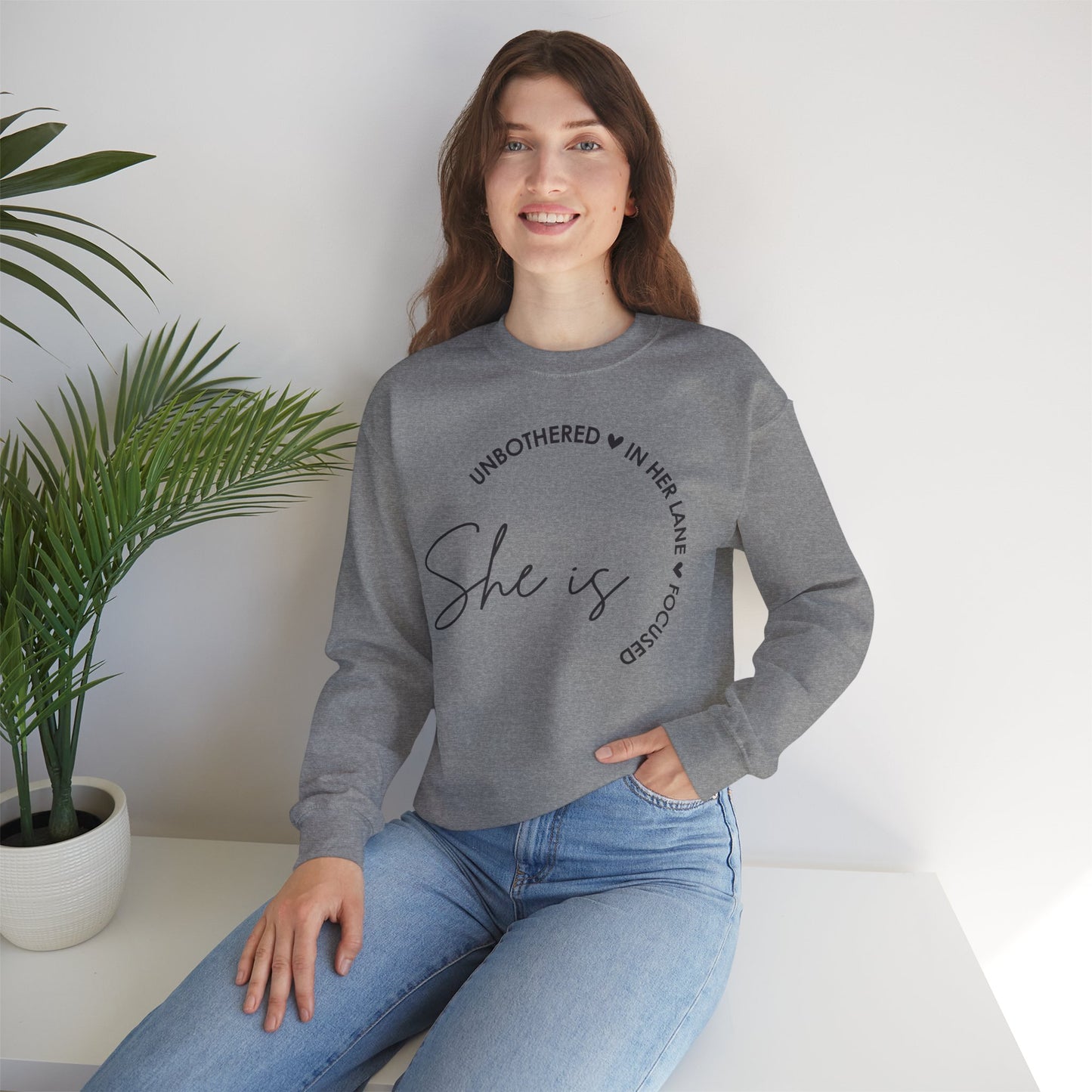 Unbothered Crewneck Sweatshirt - Inspirational Sweatshirt, Casual Wear, Cozy Gift, Everyday Style, Self-Care, Motivational Apparel