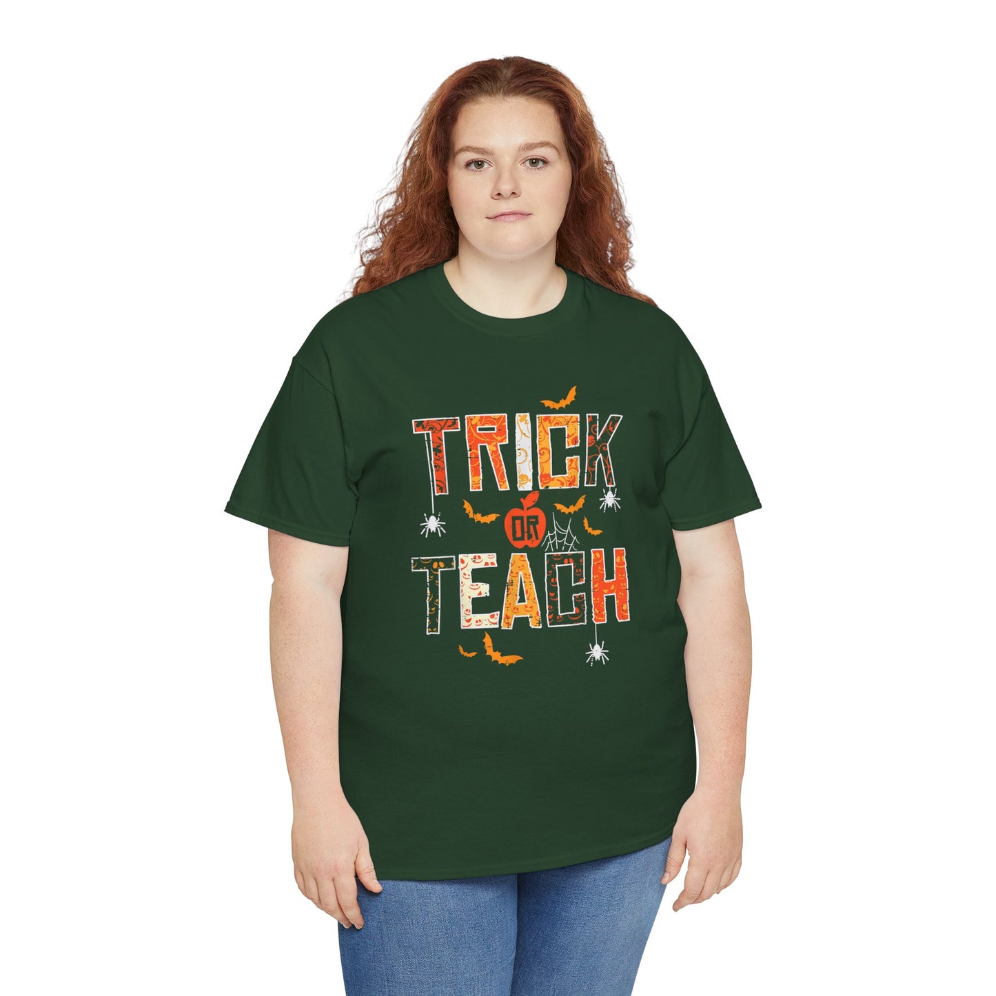 Personalized Halloween Tee - Trick or Teach, Unisex Cotton