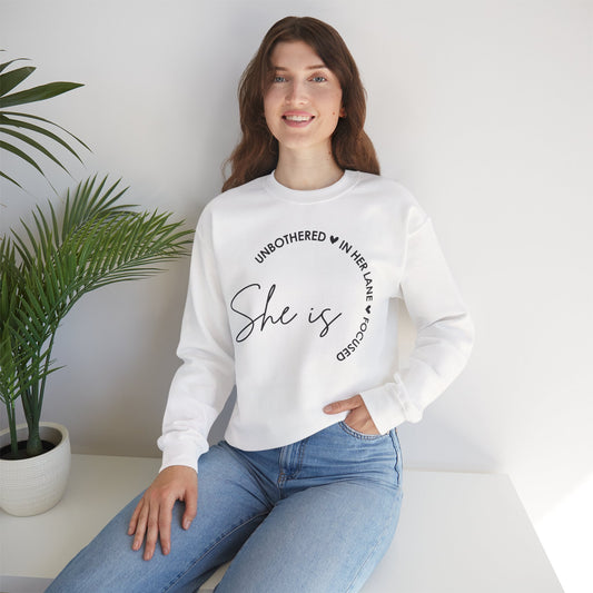 Unbothered Crewneck Sweatshirt - Inspirational Sweatshirt, Casual Wear, Cozy Gift, Everyday Style, Self-Care, Motivational Apparel