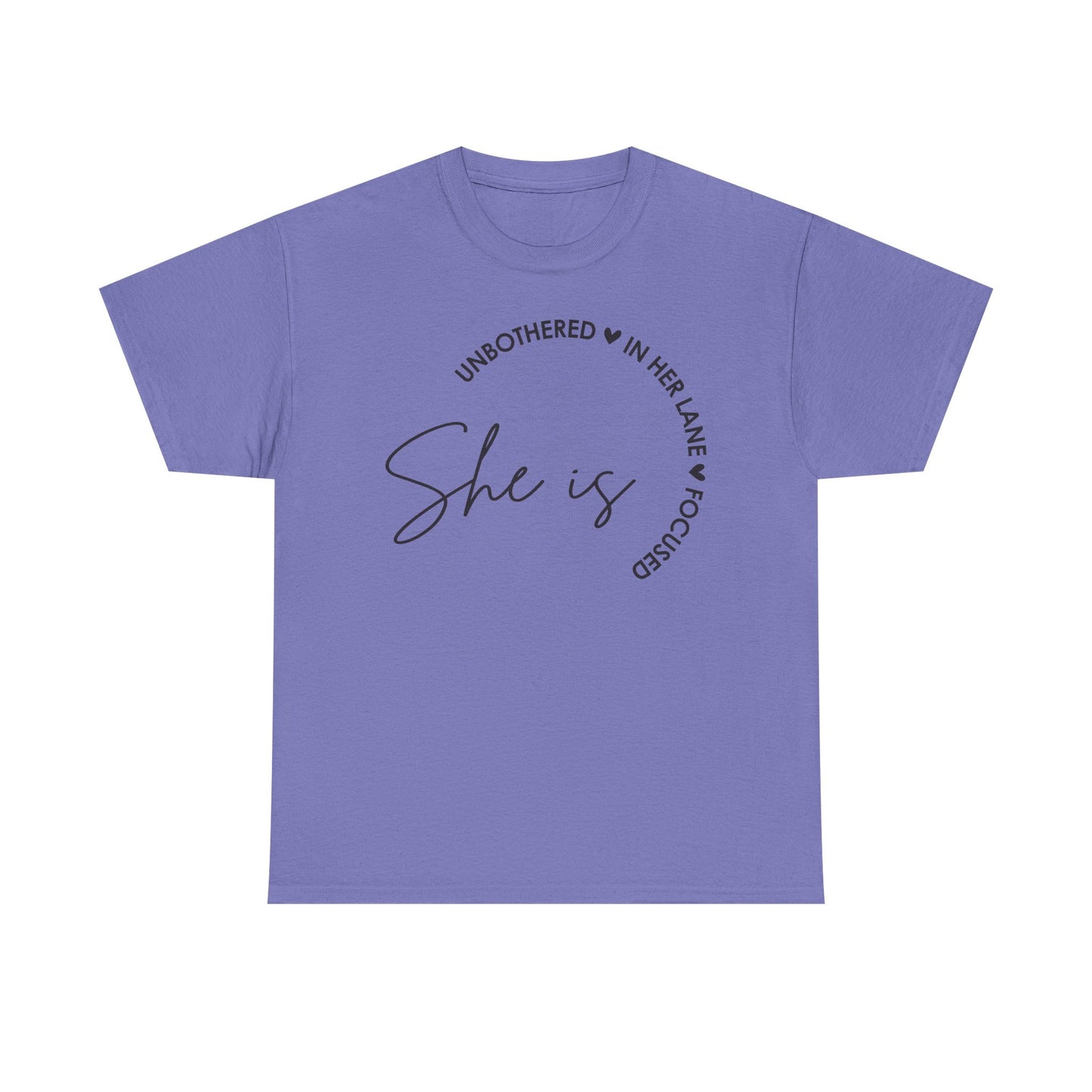 Unbothered In Her Lane" Empowering Unisex Heavy Cotton Tee