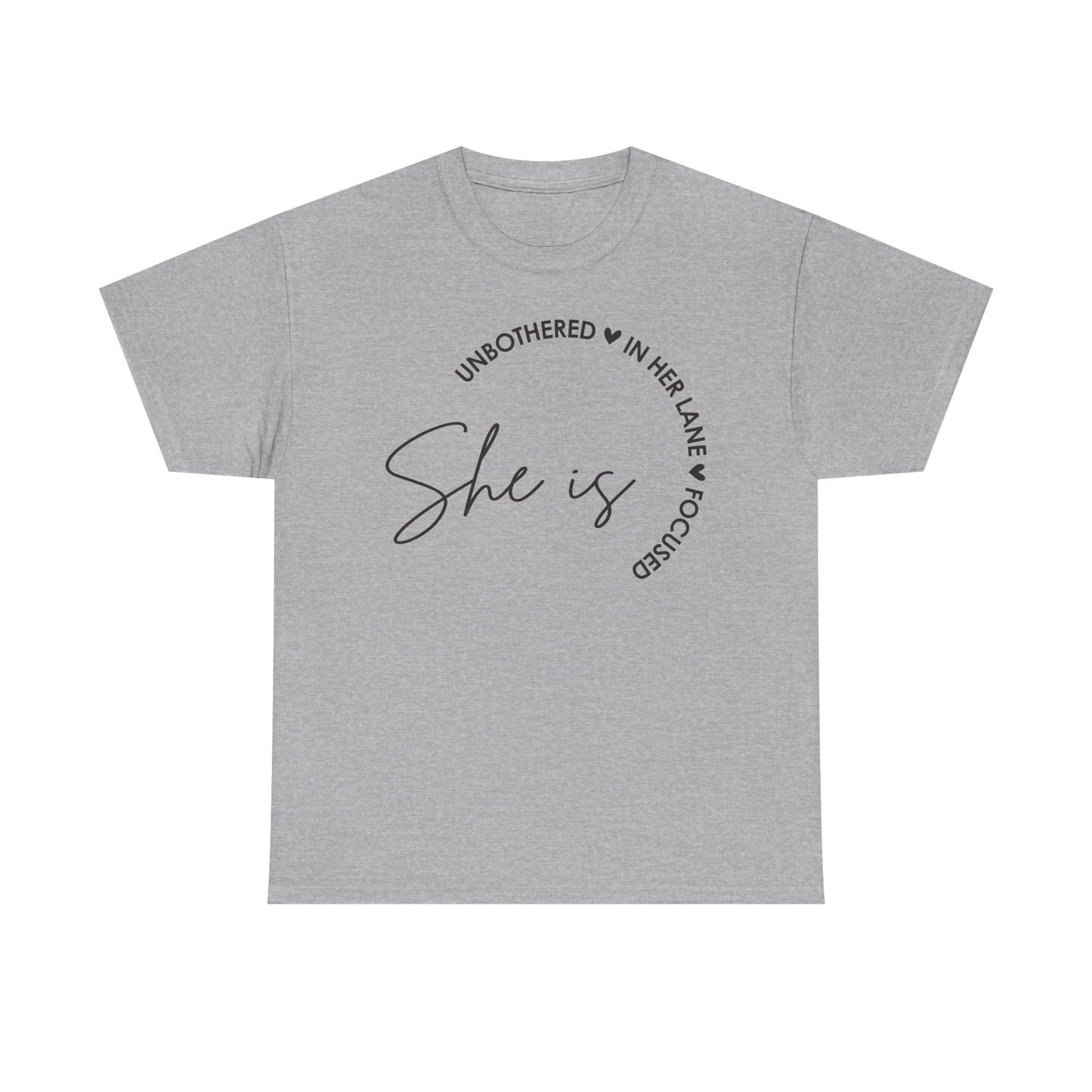 Unbothered In Her Lane" Empowering Unisex Heavy Cotton Tee